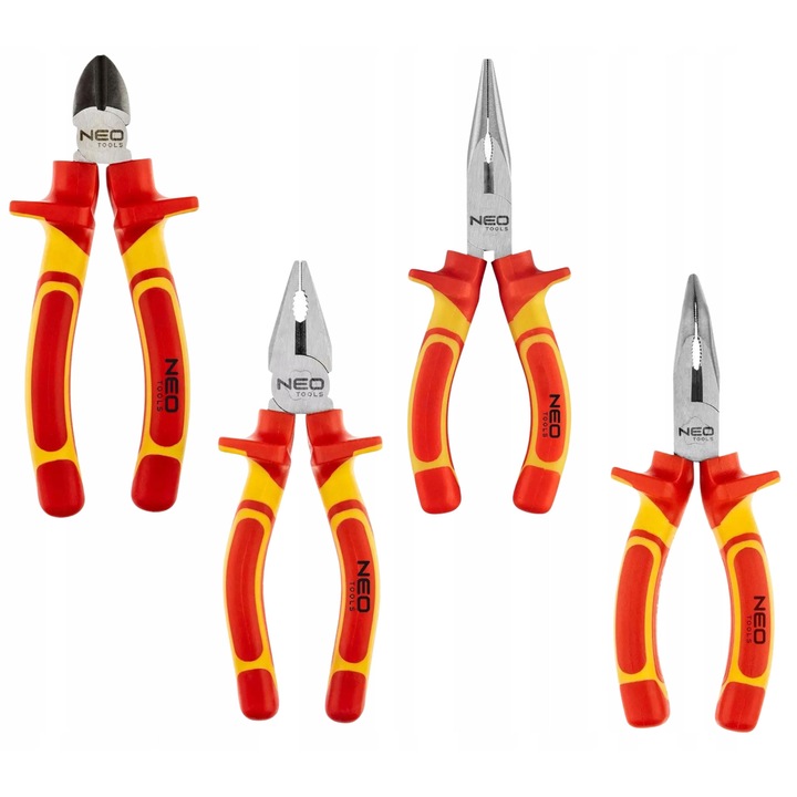 NEO fogókészlet, 1000V, 160mm, Oldalcsípő, Kombinált