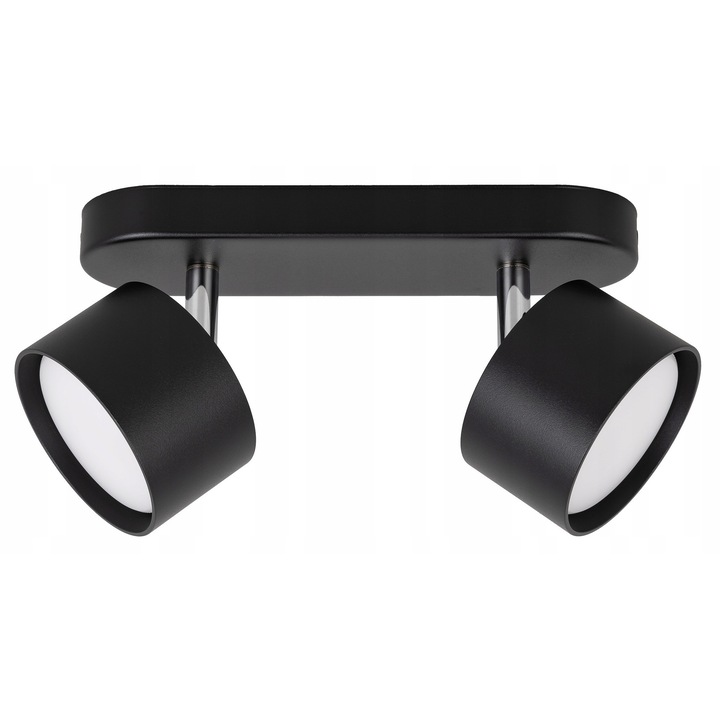 Плафониера LED Heckermann 2xGX53, черна, 3000-6000K, 80 lm/W