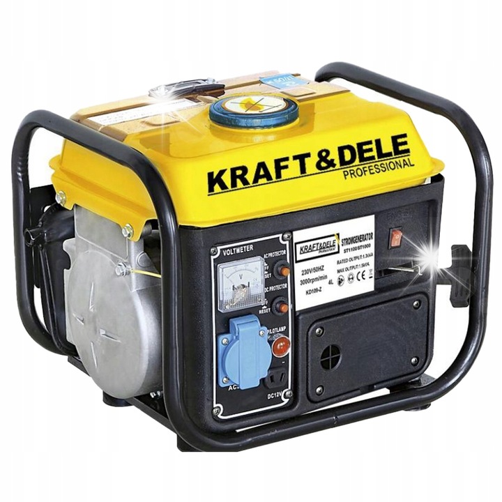 Generator electric portabil KD109Z, 1200W, 230V, 12V, 4L, 15,5kg, set complet