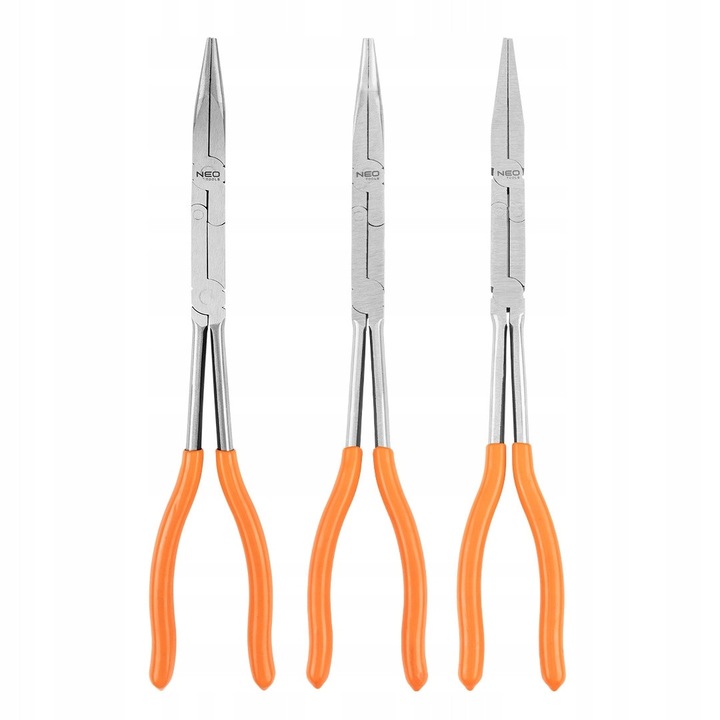 Set 3 clești dublu articulație, 33cm, Neo Tools, colorat