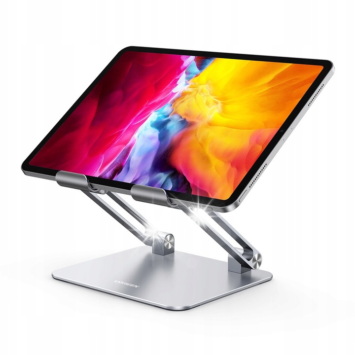 Suport pliabil pentru tableta UGREEN, argintiu, 12,9 inch, inaltime ajustabila 103-165 mm
