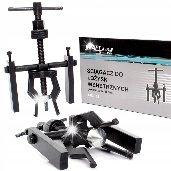 Екстрактор за вътрешни лагери 12-38мм, KRAFT&DELE, здрава конструкция, лесен за използване, 0,9кг