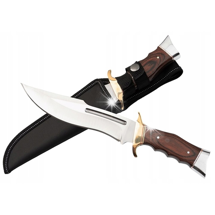 Cutit de vanatoresc BSH N-217A, inox 420, 309mm, cu teaca din cordura