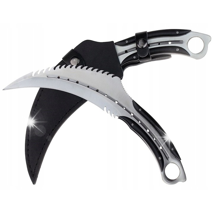 Тактически нож BSH N-071A, 330мм, инокс, тактически нож, комплект с кожена кания