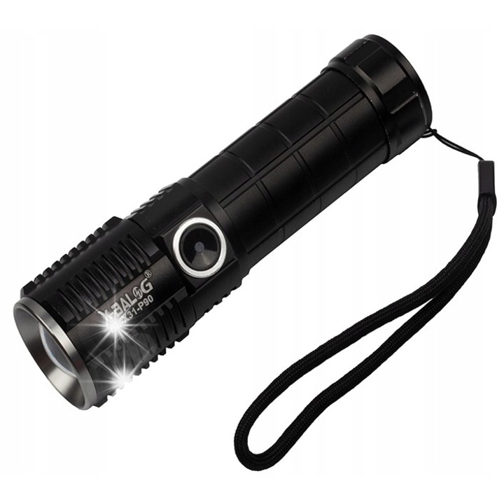 Фенер X-BALOG BL-X31-P90, увеличение, батерия 26650, черен