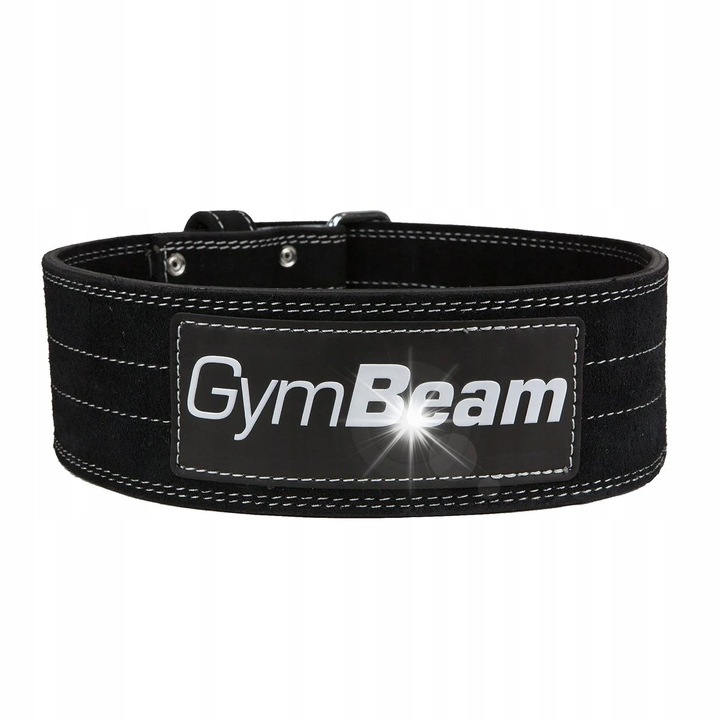 Centura de antrenament GymBeam, piele elastica, 10cm latime, neagra, 96cm lungime, marimea S
