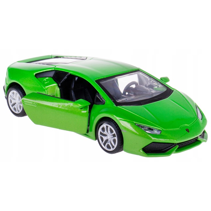 Játékautó, Bburago, Lamborghini Huracan Coupe modell, 1:32, zöld, 13x6.8x3.8cm