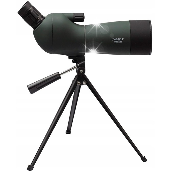 Luneta observare Comet 20-60x60mm, BaK-4, culoare verde inchis, set complet cu stativ si accesorii