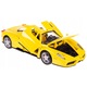 Modell fém Ferrari Enzo 1:24, nyitható ajtók, sárga szín, méretek 19x9,5x5cm