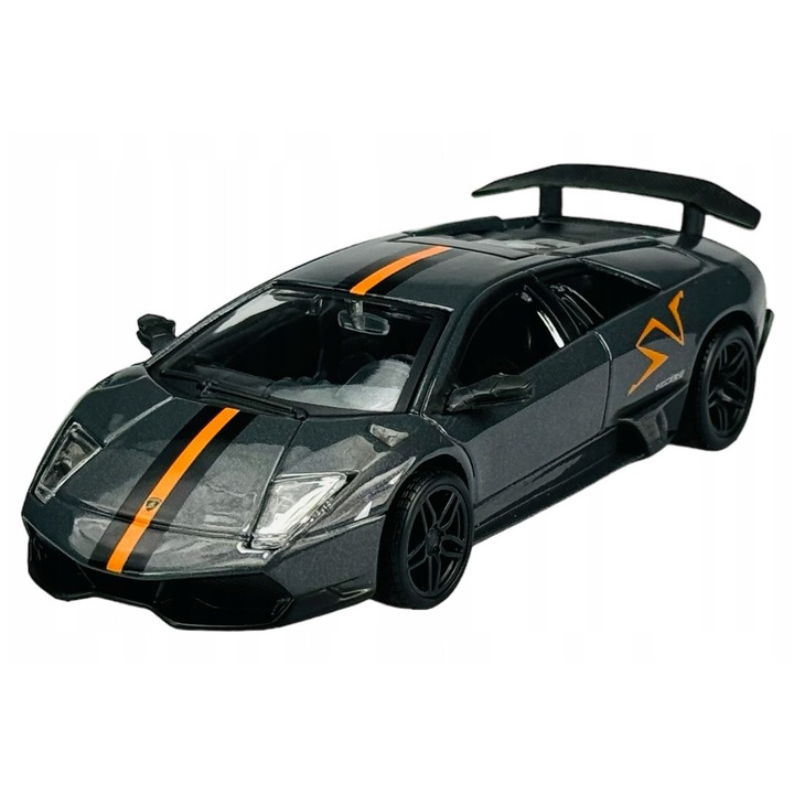 Gyűjtői autó Lamborghini Murcielago SV 1:32 Bburago, szürke, 12x5,5cm