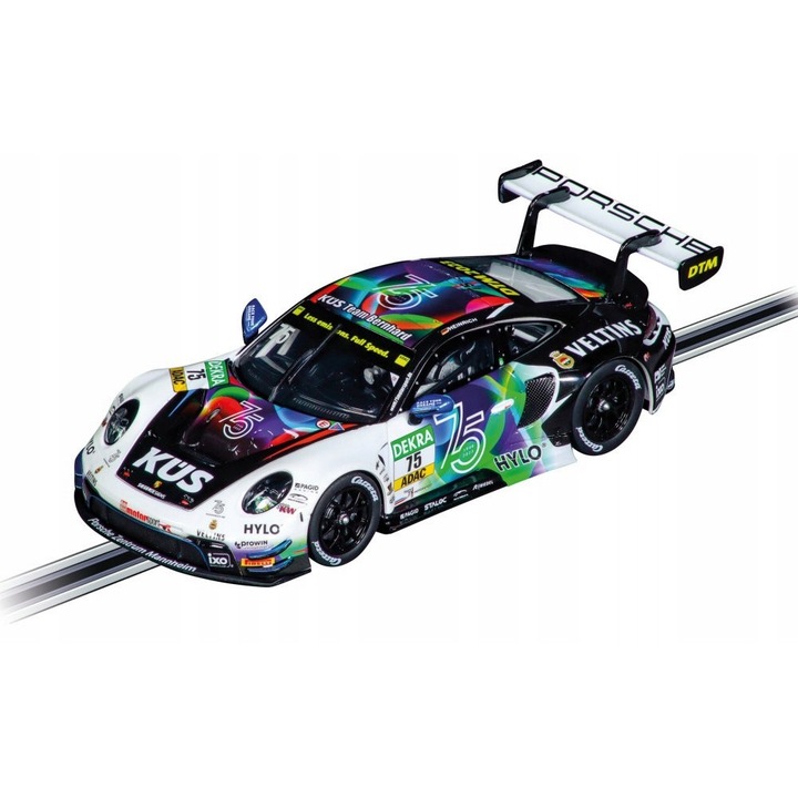 Automacheta Carrera EVOLUTION Porsche 911 GT3 R "Team Bernhard, No.75", 1:32, fényekkel, 15x6.5x5.5cm
