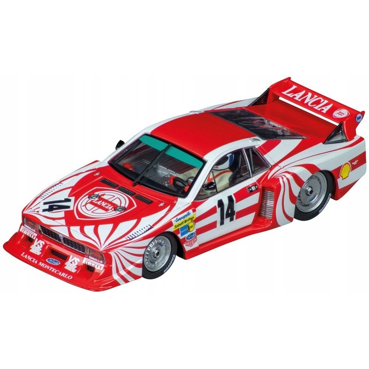 Masină de curse Carrera EVOLUTION Lancia Beta Montecarlo Turbo, scara 1:32, lumini funcționale, plastic