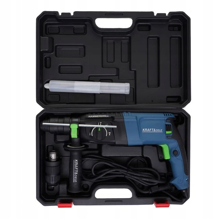 Ciocan rotopercutor Kraft&Dele KD3075, bormasina cu percutie, 2650W, SDS+ cu mandrina interschimbabila, albastru/negru, 1 buc