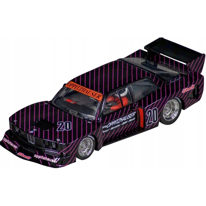 Masinuta Carrera Evolution BMW 320 Turbo Flachbau Nr. 20, scara 1:32, efecte luminoase, 16x6.5x3.5cm