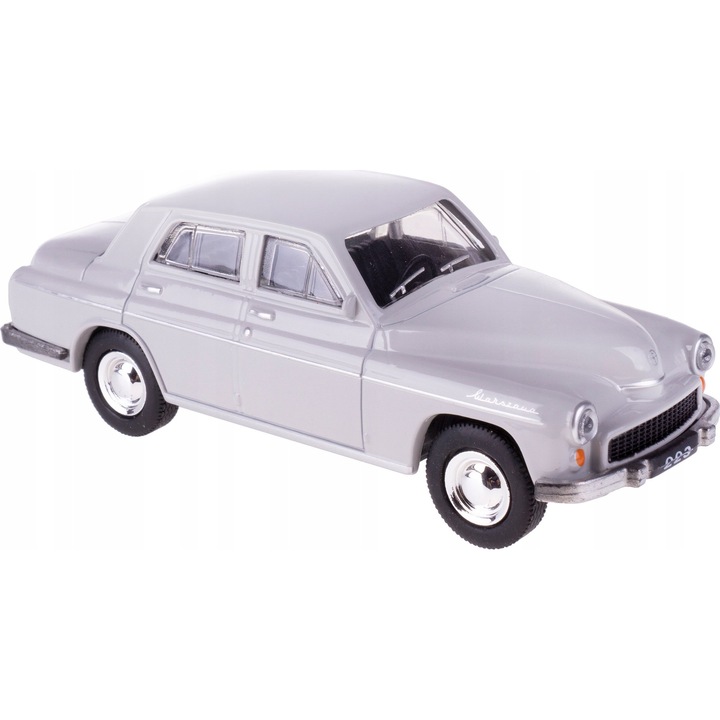 Daffi Warszawa 223 fém játékautó, szürke, 12x5x4 cm