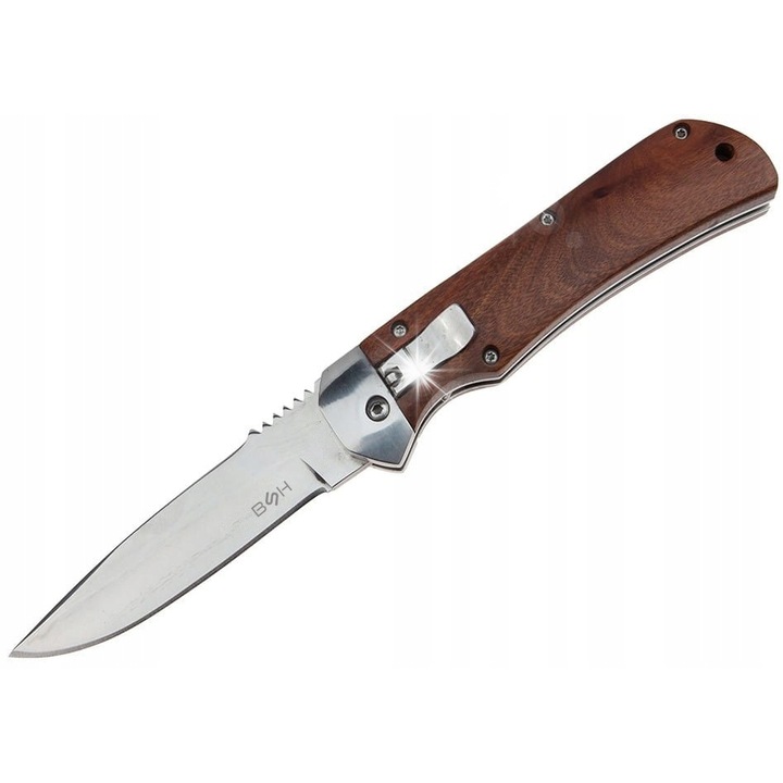 Cutter BSH ADVENTURE N-513C, clip point, inox 420, 210mm, cu husa