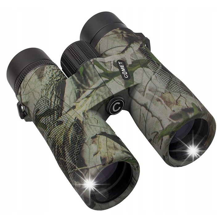 Военен бинокъл COMET LR-058C 10x42 Камо, призма Dach, водоустойчив, пълен комплект