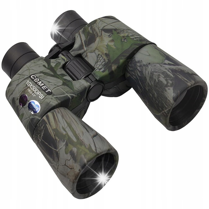 Lorneta Comet LR-071C 10x50, Camo, set complet cu husa si accesorii