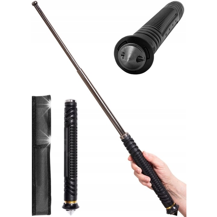 Baston telescopic BSH ADVENTURE 26", titanium, set cu husa