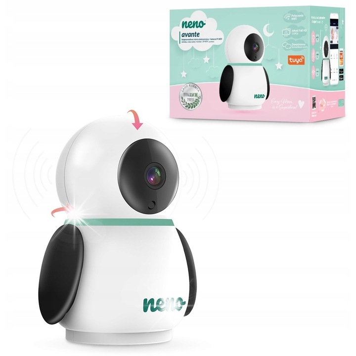 Robot electronic fara fir Neno, Rezolutie FHD 1080p, 6 diode IR