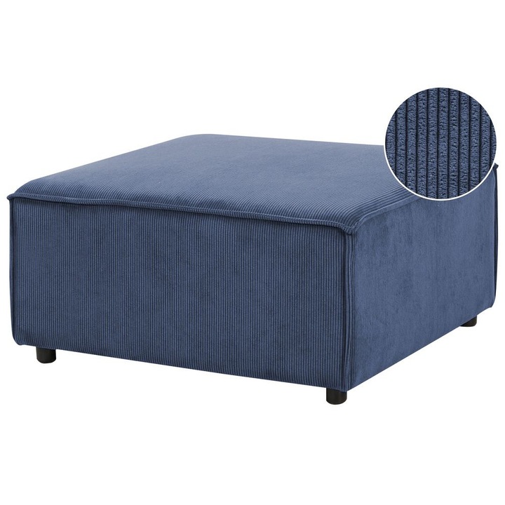 Otoman Beliani Ardal, modern, albastru, 86x86cm
