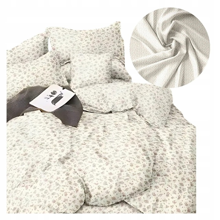 Lenjerie de Pat 3D Bumbac Satinat 140x200 cm, 2 Piese