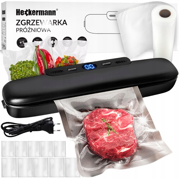 Vákuumozó gép, Heckermann, 120W, Fólia 6m