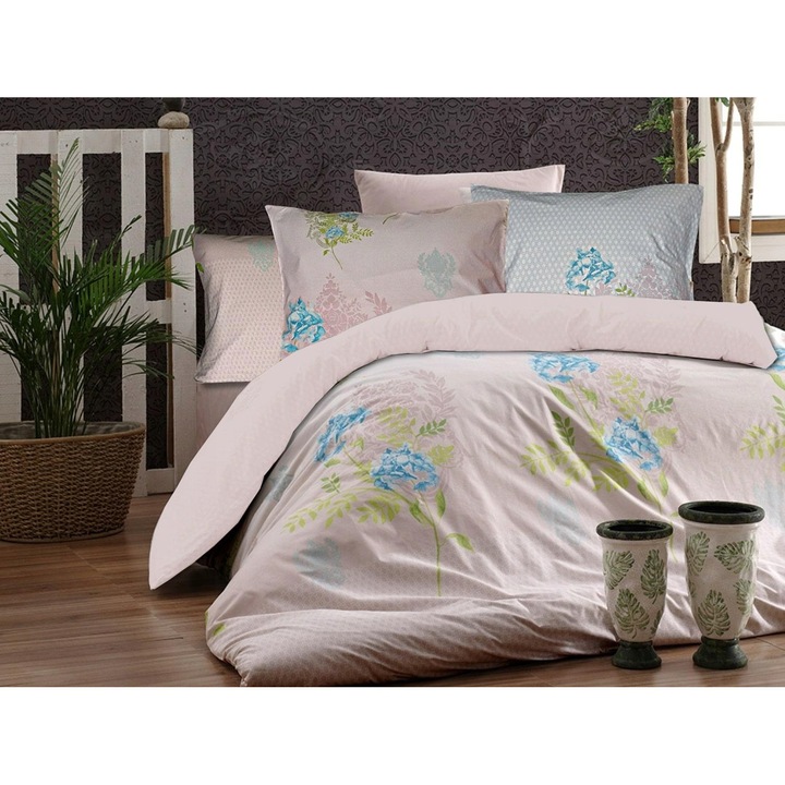 Спално бельо памук 200x220 Hortensia Pink, Cottonlove Exclusive