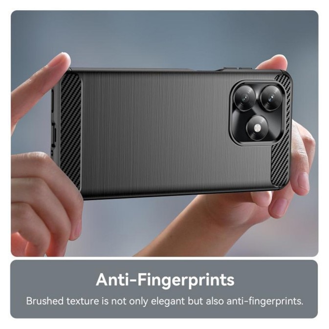 Husa Spate Upzz® Carbon Pro, Compatibila Cu Honor X5c Plus, Protectie Perfecta, Silicon, Negru