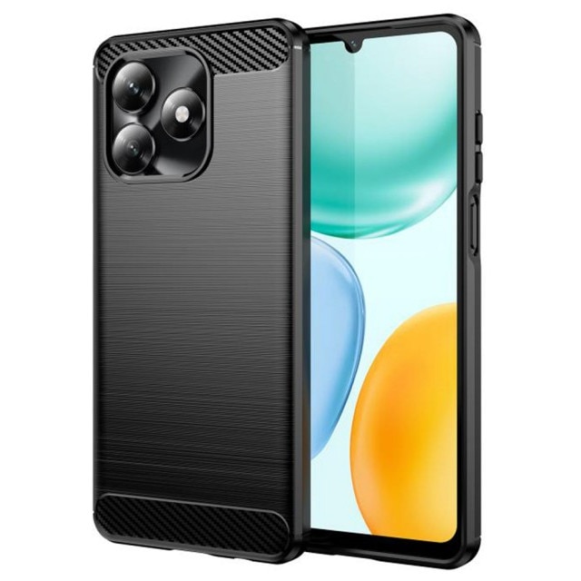 Husa Spate Upzz® Carbon Pro, Compatibila Cu Honor X5c Plus, Protectie Perfecta, Silicon, Negru