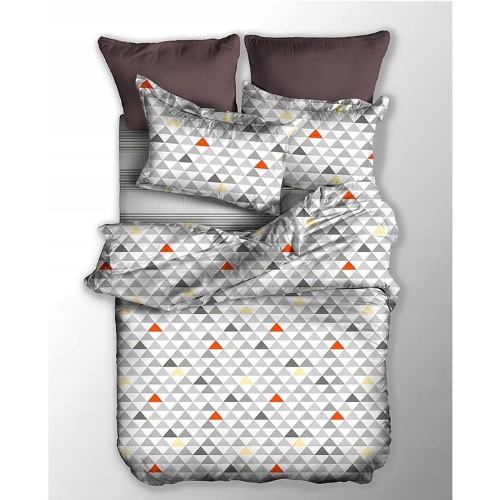 Спално бельо DecoKing Geometric Grey 155x220cm