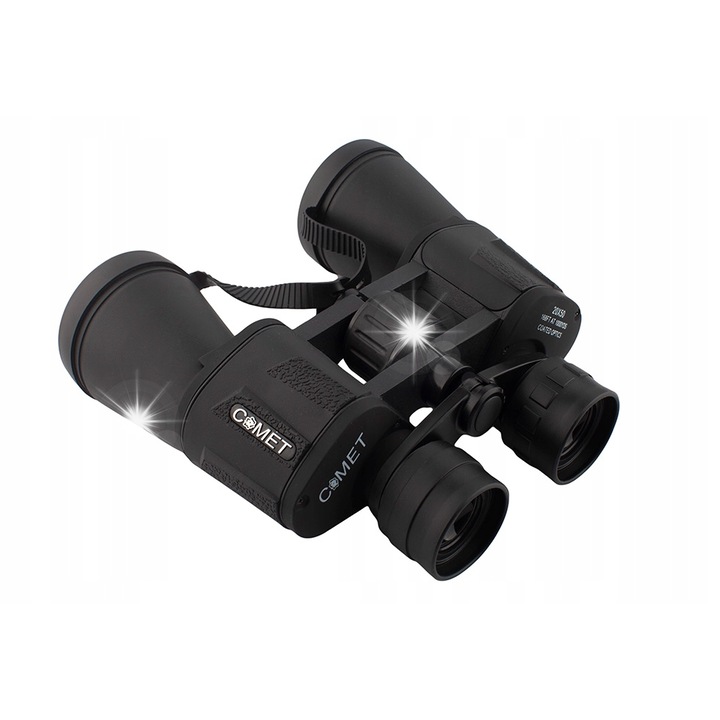 Binoclu Comet 20x50, prisme Porro, 50mm, negru, cu husa