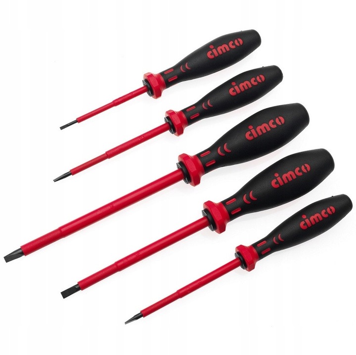 Set 5 Surubelnite Plate Izolate Cimco VDE 1000V, 2.5x0.4x75mm, 6.5x1.2x150mm