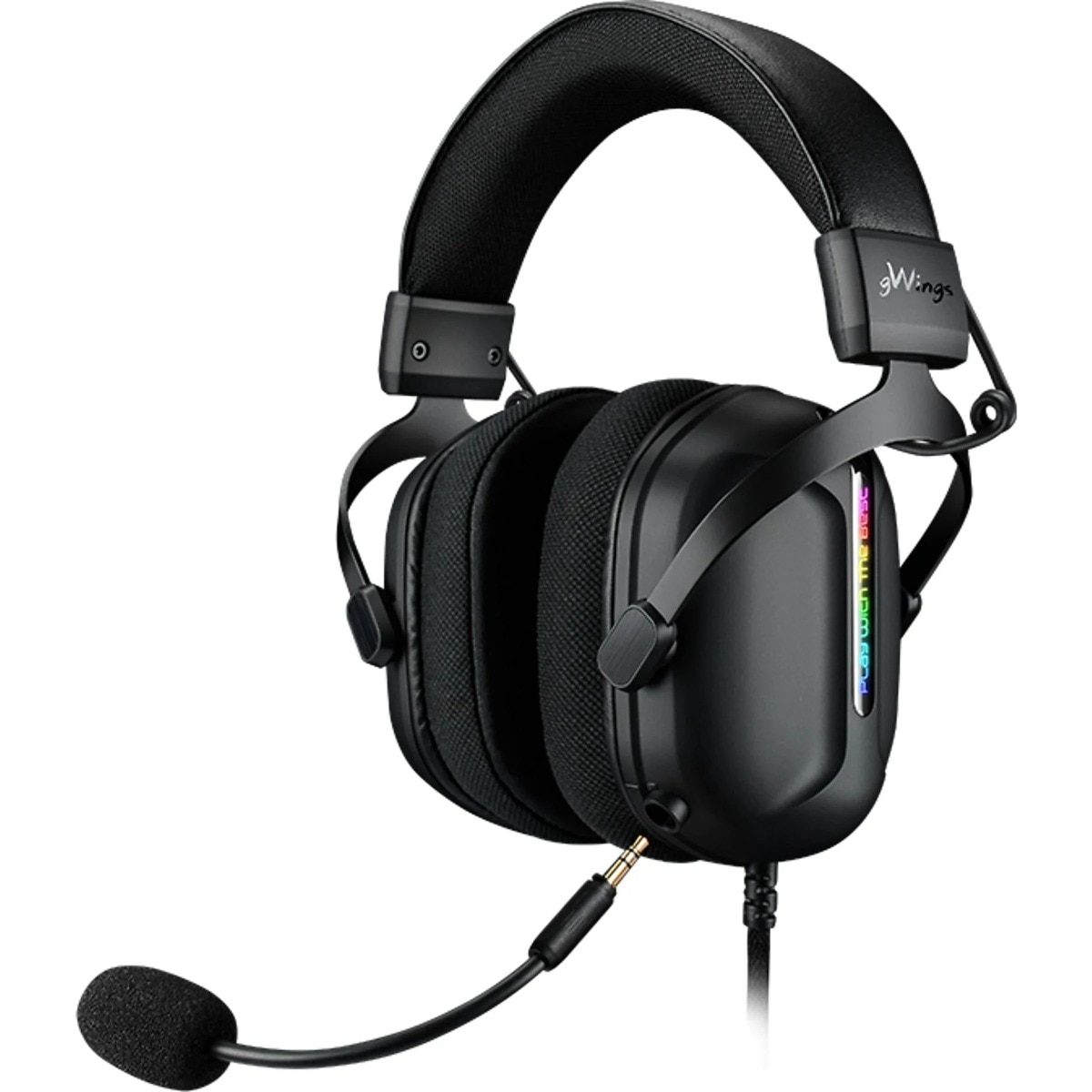 Casti Gamer, gWings 930hs, USB, RGB, 20 Hz ~ 20 KHz, 7.1, Negre