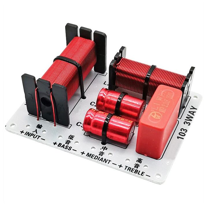 Fitru divizor de frecventa audio Hi-Fi 3 cai, Crossover 150W pentru inalte/medii/joase, 4-8Ω