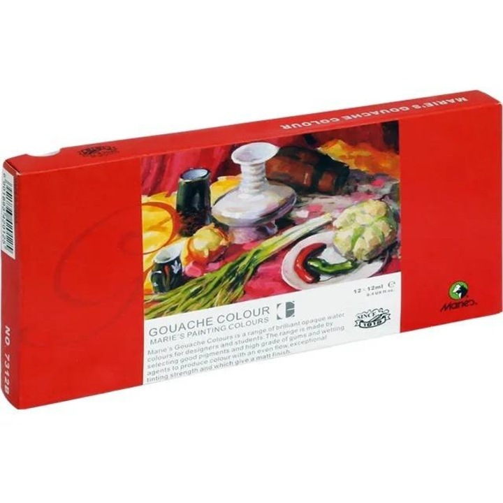 Set acuarele MARIES, 12 culori, 12ml