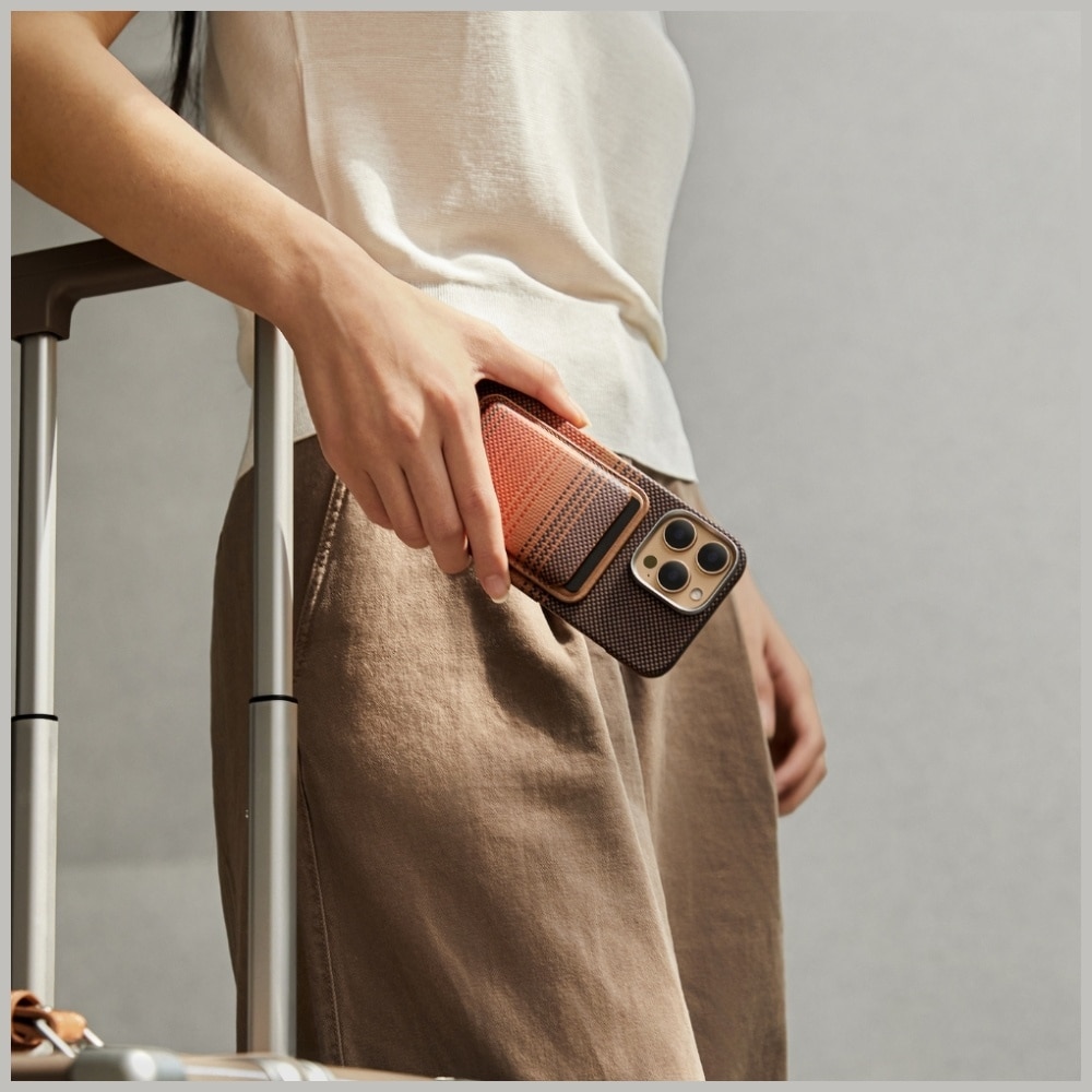 Portofel Pitaka Woven Wallet MagSafe, Sunset