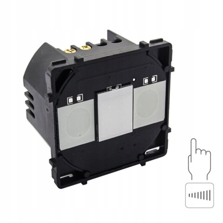 Modul comutator tactil dimmer B-Line 1G, alb, dimensiuni 50x50x30 mm