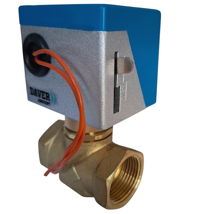 Electrovana ON/OFF cu 2 cai, 1", 220V/50Hz, cu dispozitiv de revenire cu arc, Daver