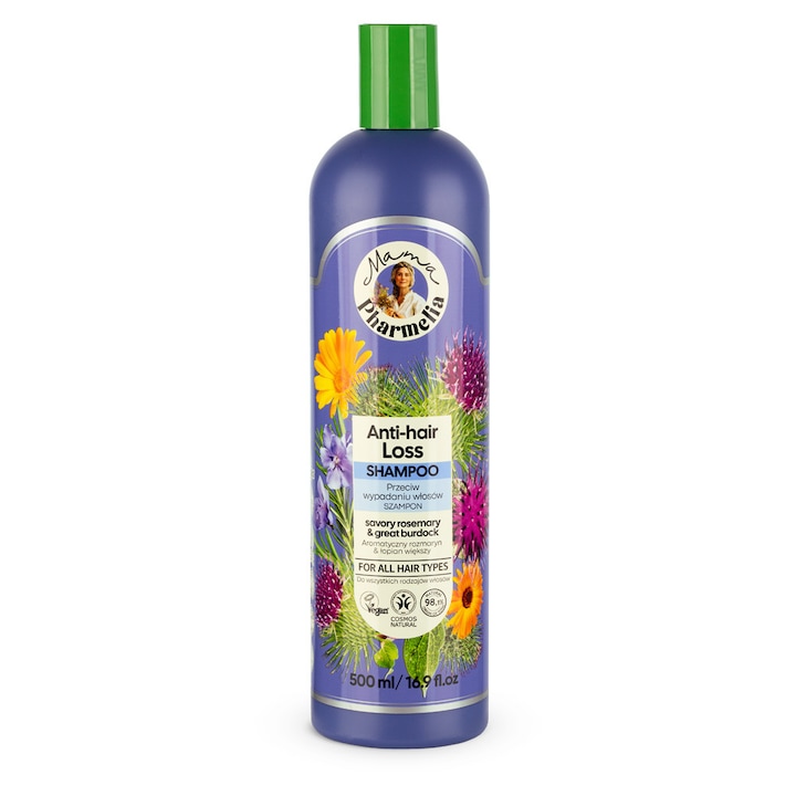 Șampon impotriva caderii parului cu rozmarin si brusture Organic Shop Mama Pharmelia 500 ml