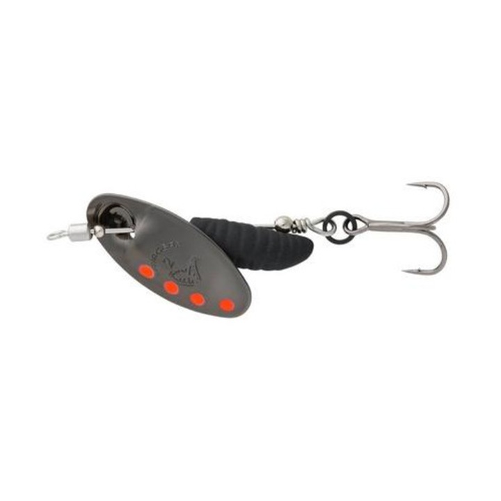 Savage Gear forgókanál, 3.8g, ezüst/piros/fekete, sügérhez, pisztránghoz, domolykóhoz, balinhoz