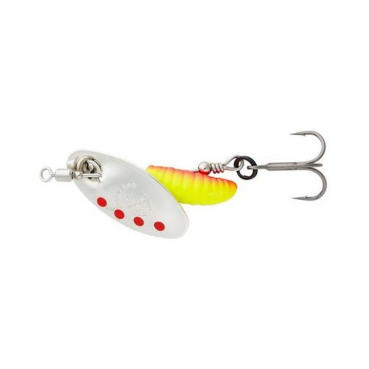 Savage Gear forgókanál, Grub Spinner modell, 5.8g, ezüst, többszínű