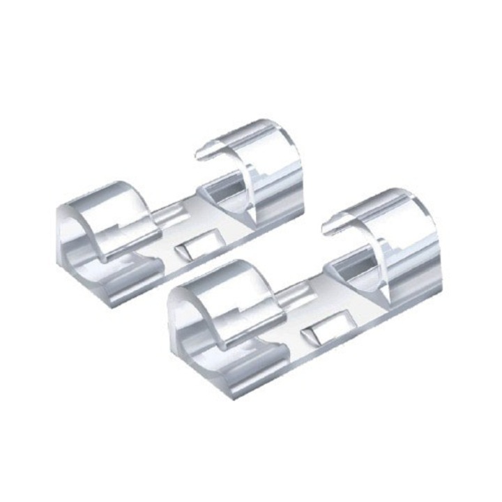 Clema Rotunda Pentru Fixare Cabluri Cu Autocolant 4-6 Mm, 50 Bucati, Klaus KE44125 (50/100)