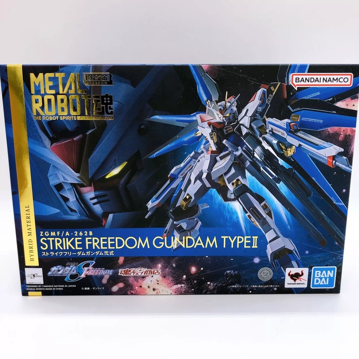 Figurină Metal Robot Spirits Strike Freedom Gundam Type 2, 140 mm, metalic/plastic, pentru băieți