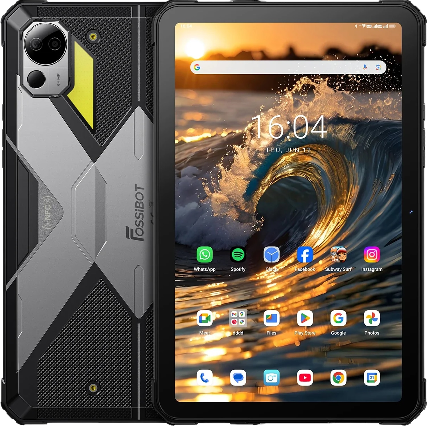 タブレット 8インチ Android 15、MTK Dimensity 7300 Tableta rugged Fossibot DT3, 5G, Dual SIM, Dimensity 7300, IPS