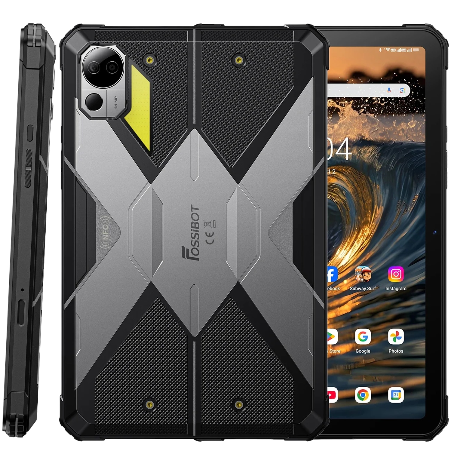 Tableta rugged Fossibot DT3, 5G, Dual SIM, Dimensity 7300, IPS