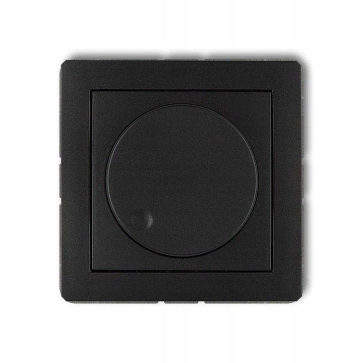 Forgó fényerő-szabályzó, Karlik DECO 12DRO-1, matt fekete, 40-400W, falba süllyeszthető