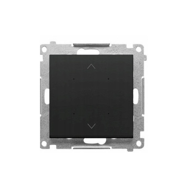 Redőnyvezérlő Kontakt-Simon 55, matt fekete, falba süllyeszthető, 8A