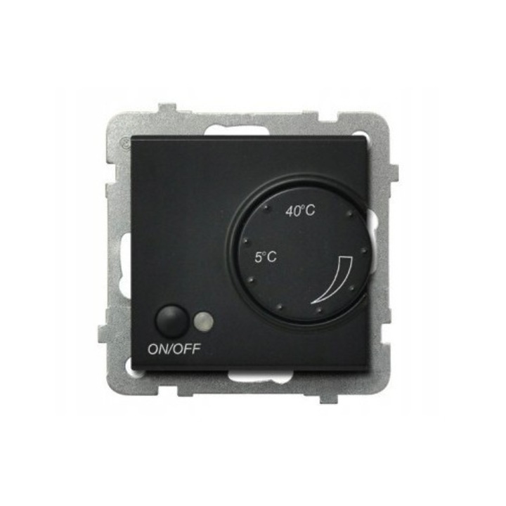 Hőmérséklet-szabályozó Ospel Sonata RTP-1RN/m/33, Fekete, Levegőérzékelővel