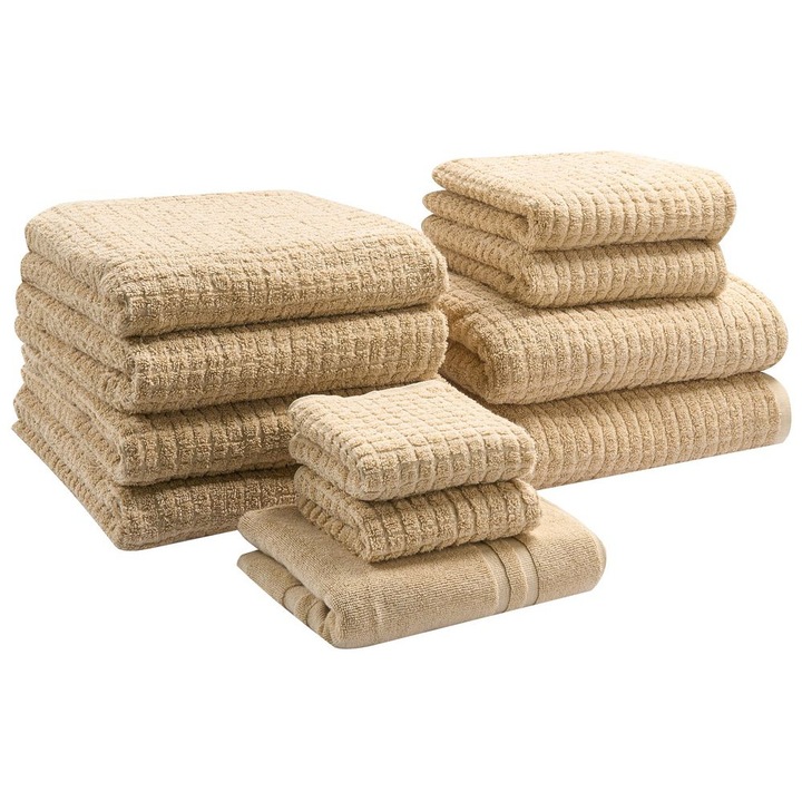 Set de 11 prosoape Atai Bumbac Nisipiu